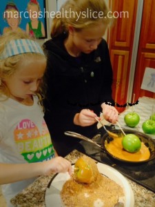 making apples