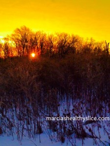 snowy sunrise