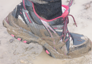 muddy shoe